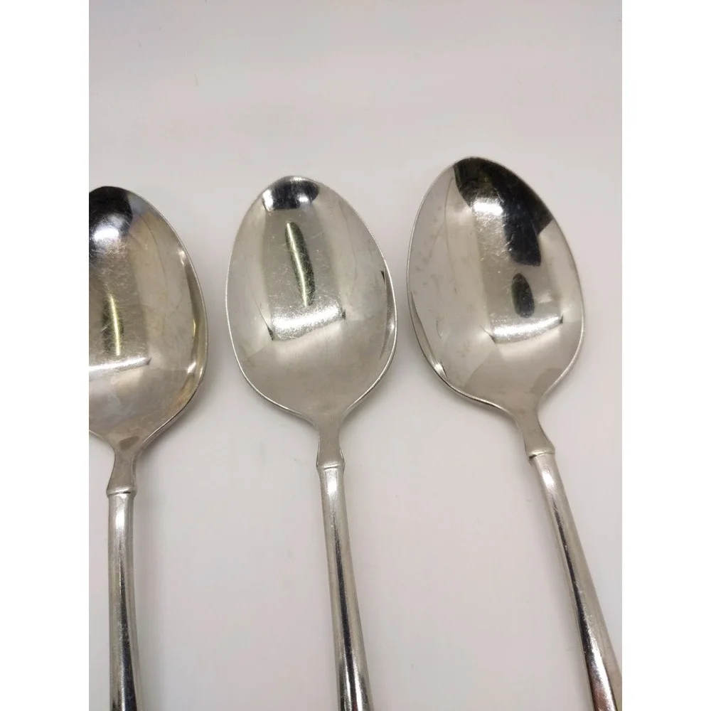 Oneida Juilliard Tablespoons Set of 5 Silver Stainless Steel Flatware 7.25 Cubed
